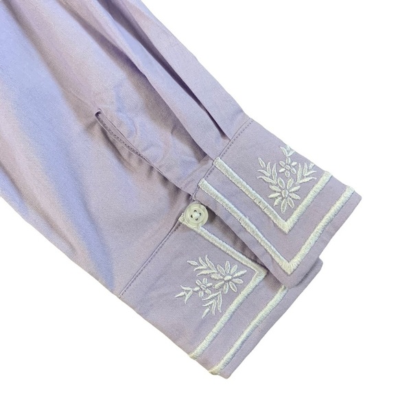 Bob Mackie NWT Wearables Art Lavender Embroidered Top Size XXS - Picture 4 of 11